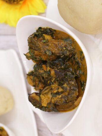 Ofe-Owerri soup with Semolina